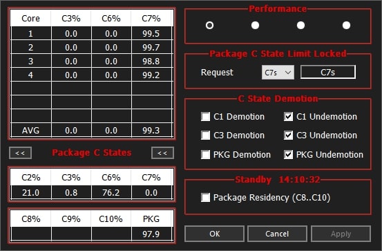 Package C State Limit